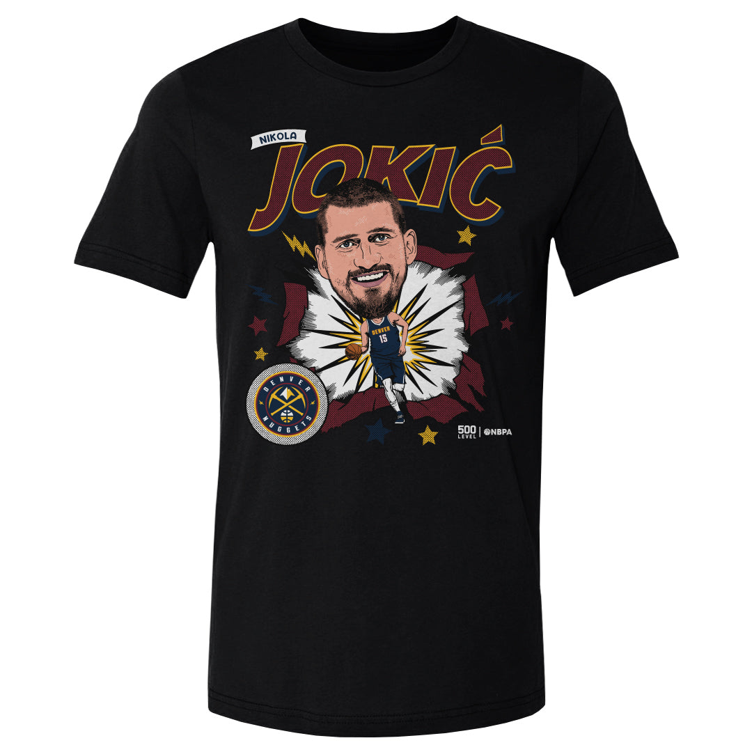 Nikola Jokic Denver Nuggets Caricature Retro