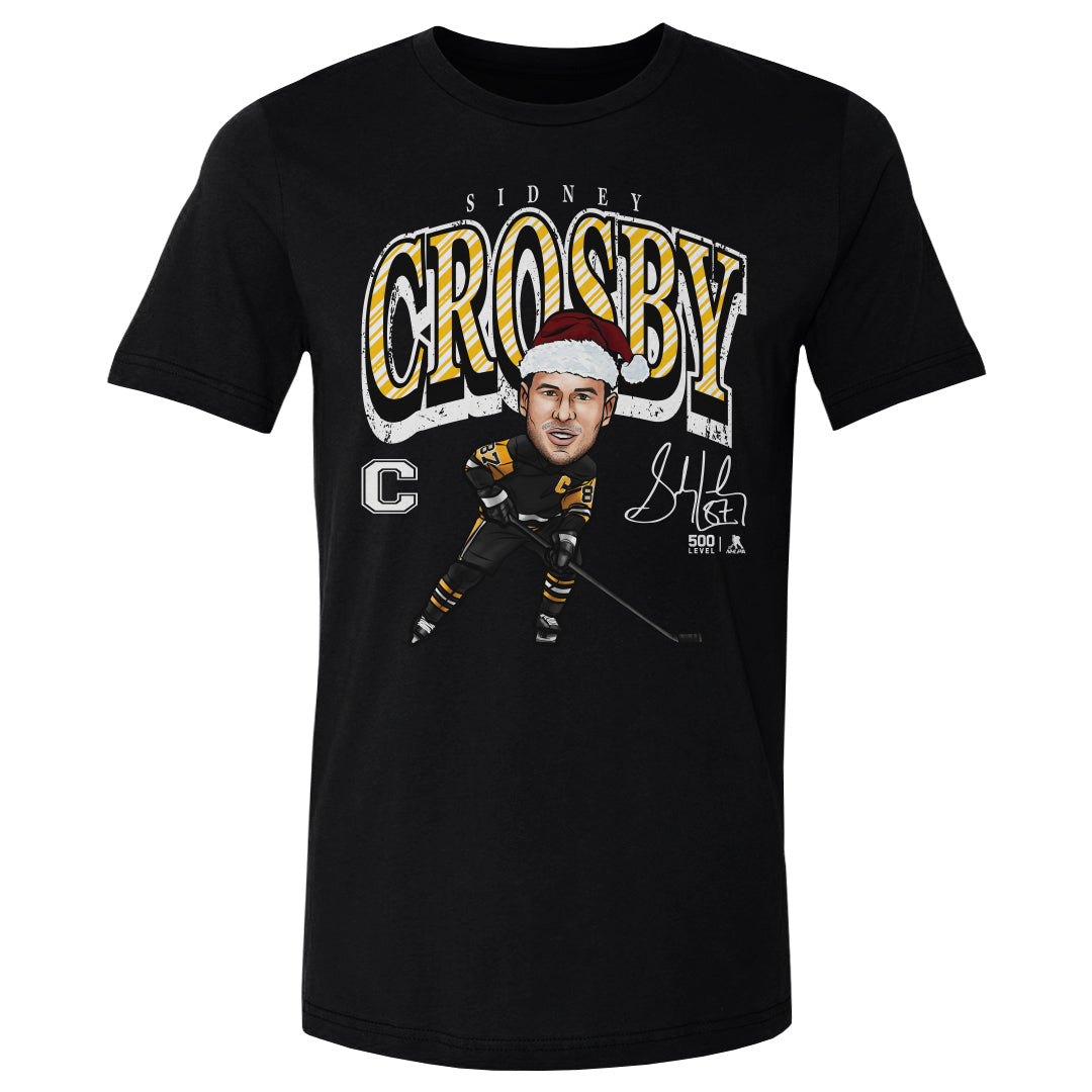 Sidney Crosby Pittsburgh Cartoon Santa Hat
