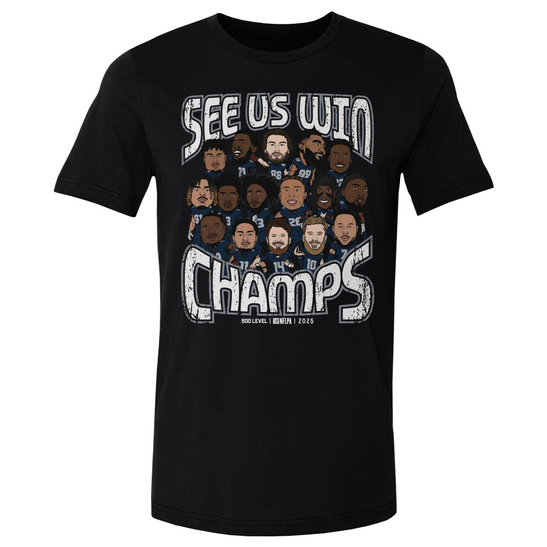 Seattle Football 2025 Champs Cartoon