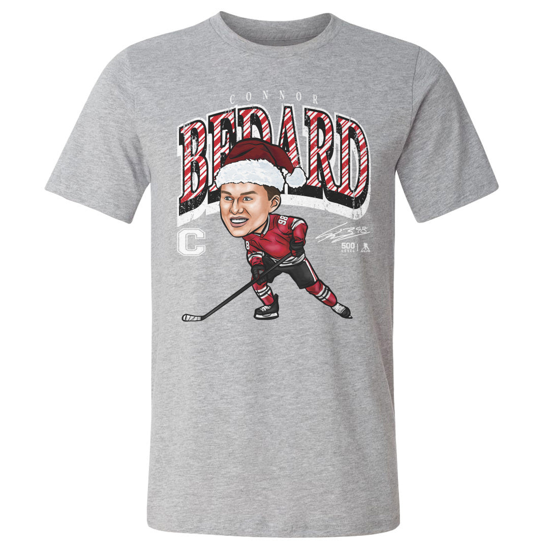 Connor Bedard Chicago Cartoon Santa Hat