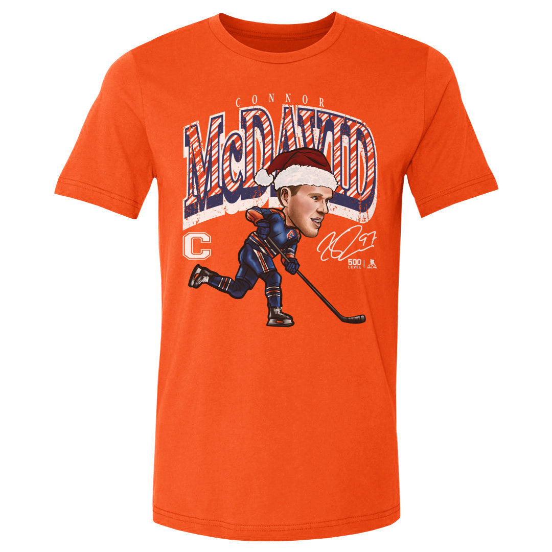 Connor McDavid Edmonton Cartoon Santa Hat