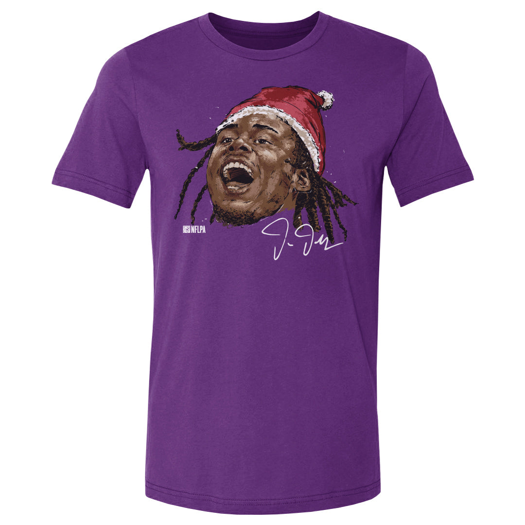 Justin Jefferson Minnesota Portrait Santa Hat 3