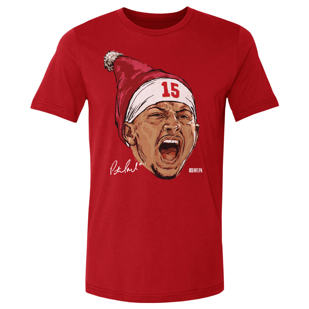 Patrick Mahomes Kansas City Portrait Santa Hat