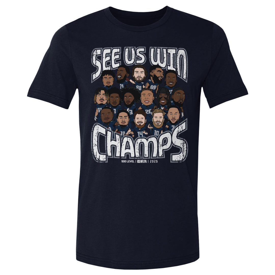 Seattle Football 2025 Champs Cartoon