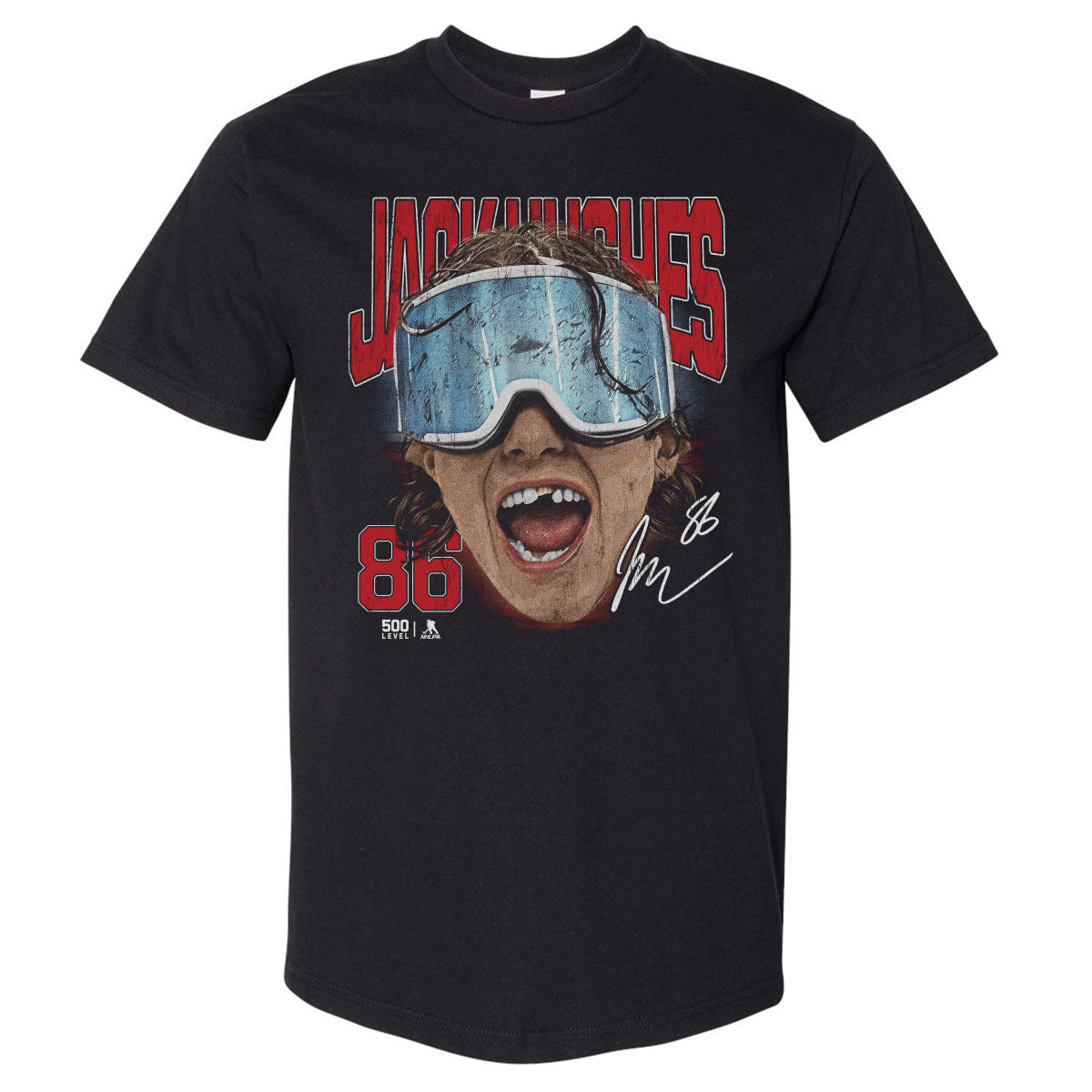 Jack Hughes New Jersey Goggles