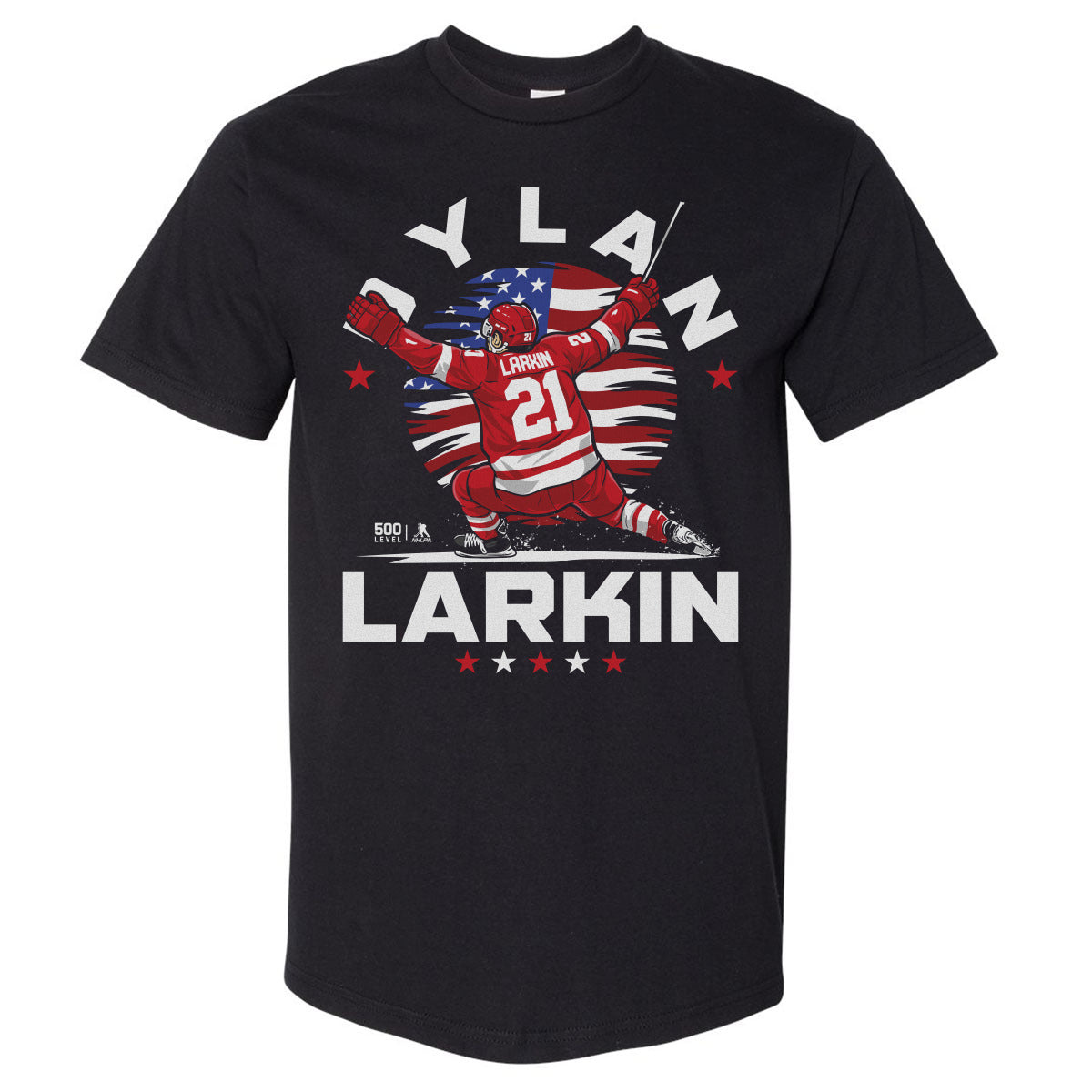 Dylan Larkin Detroit USA Flag Celebration