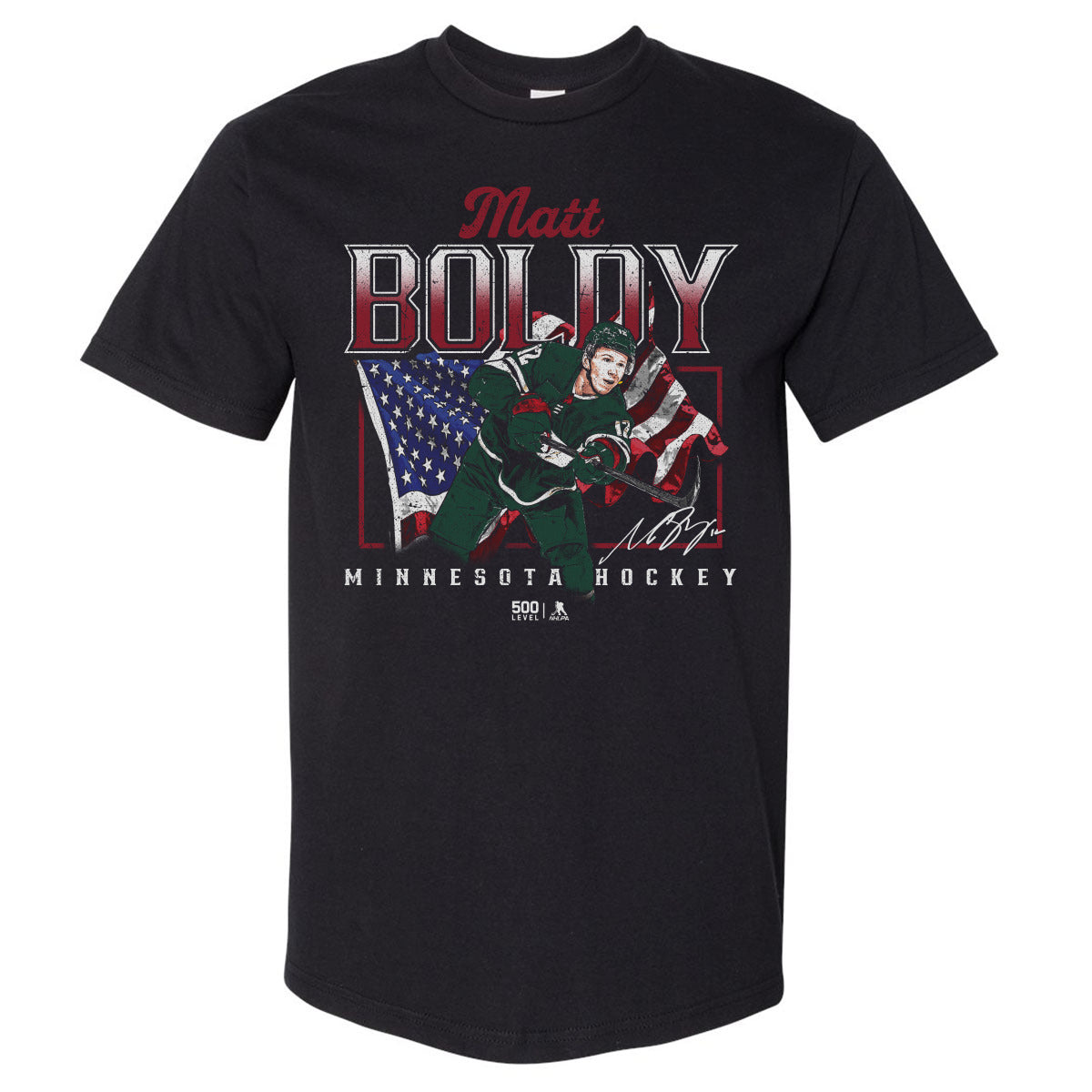 Matt Boldy Minnesota USA Flag