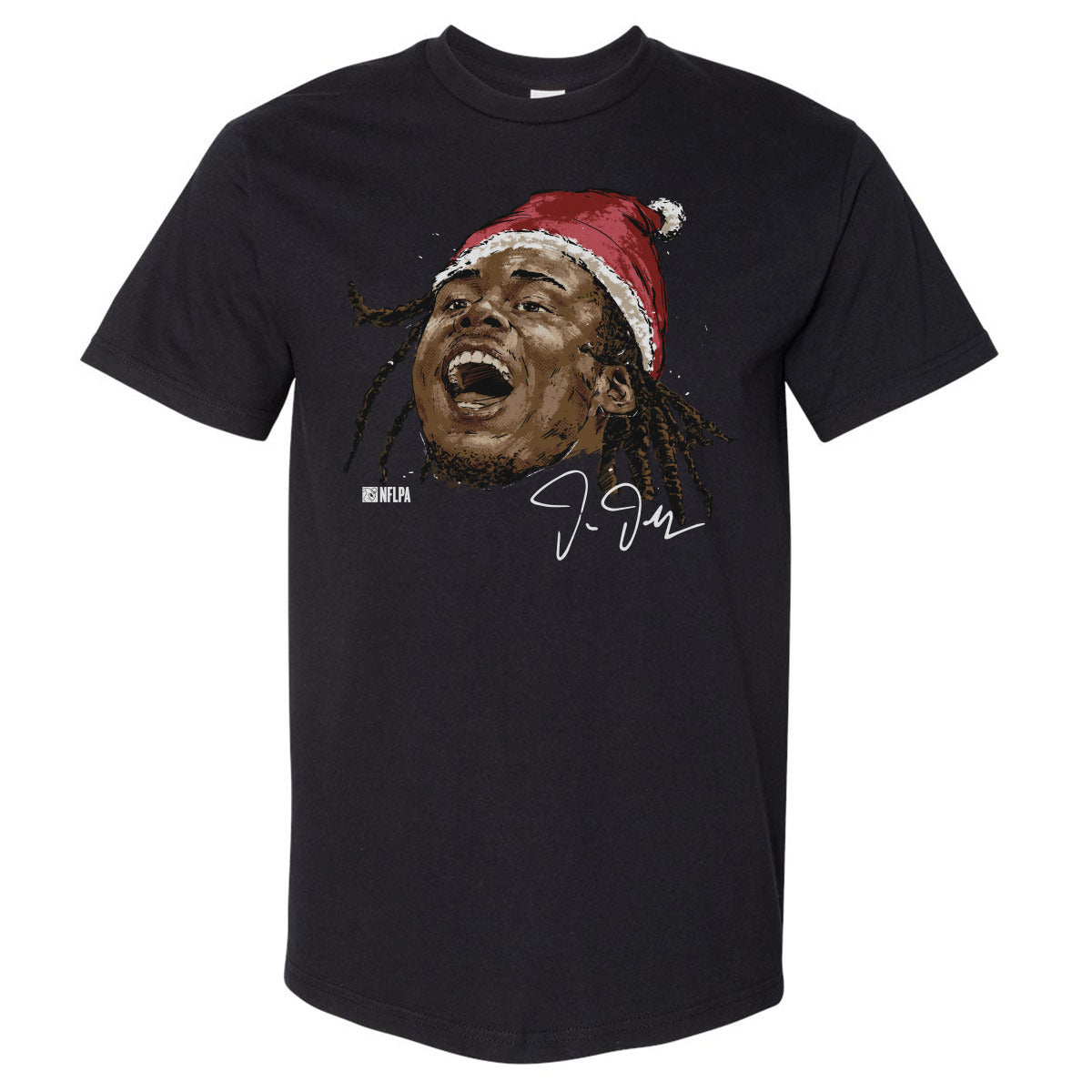 Justin Jefferson Minnesota Portrait Santa Hat