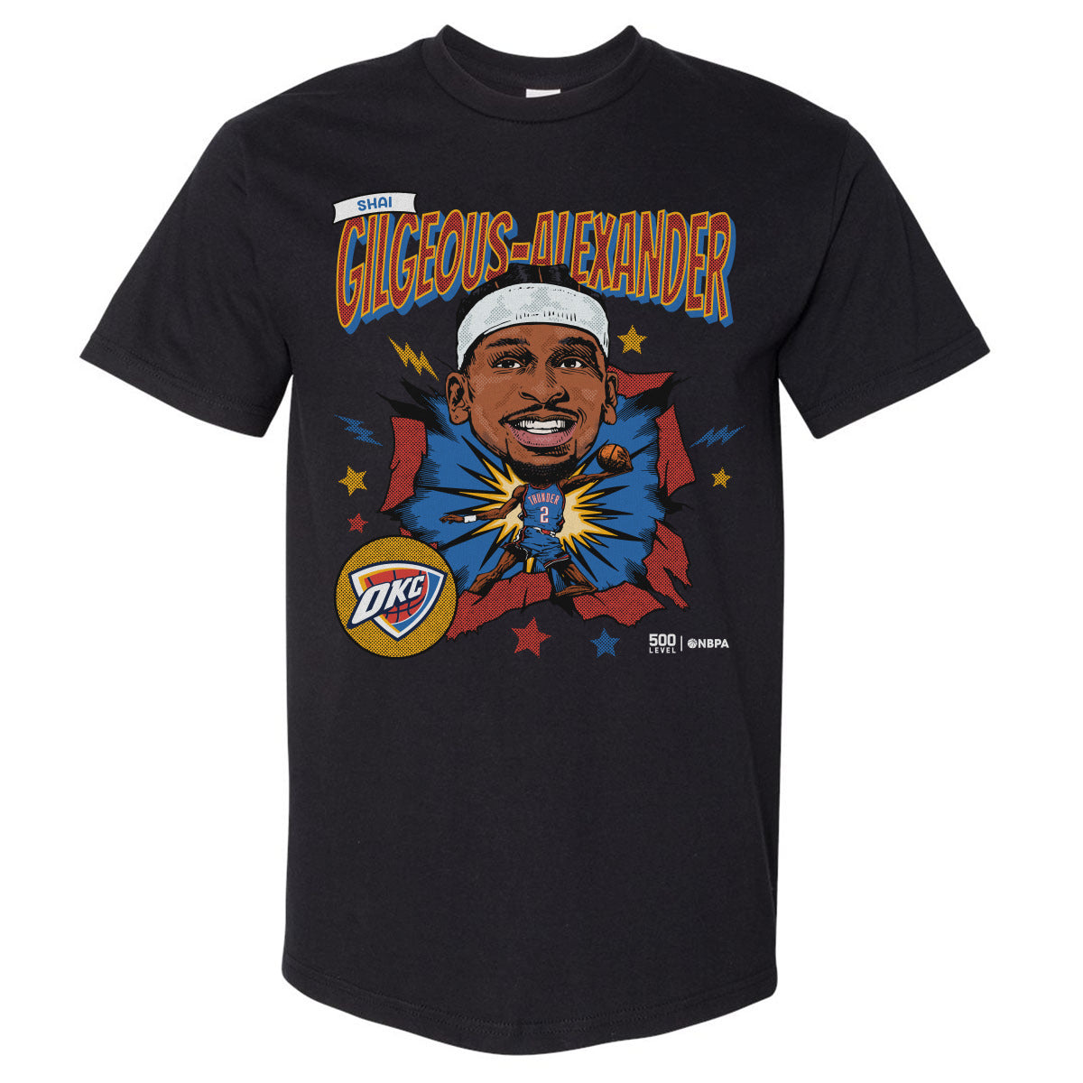 Shai Gilgeous-Alexander Oklahoma City Thunder Caricature Retro 1