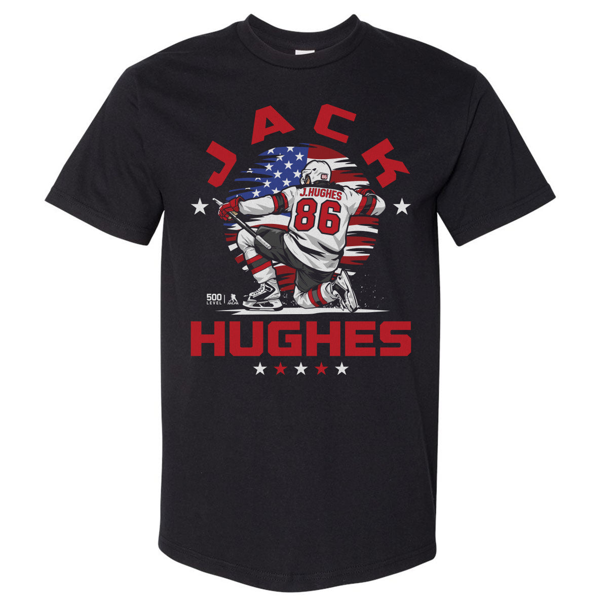 Jack Hughes New Jersey USA Flag Celebration