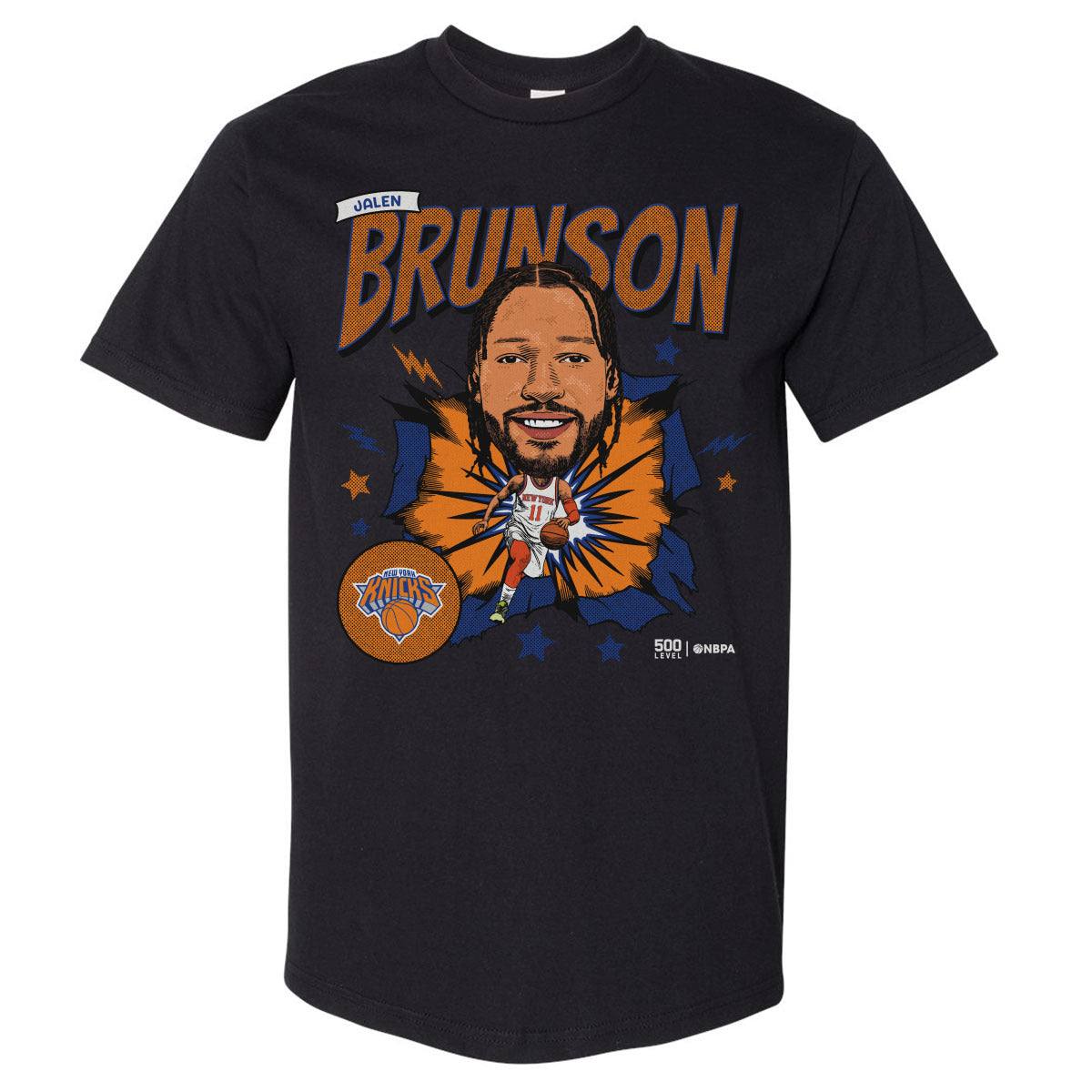 Jalen Brunson New York Knicks Caricature Retro