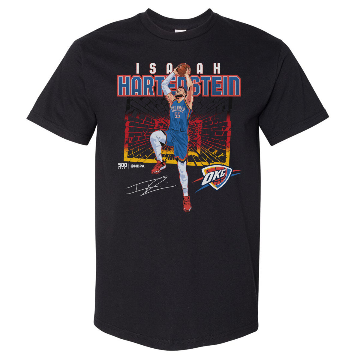 Isaiah Hartenstein Oklahoma City Thunder Shattered Flag