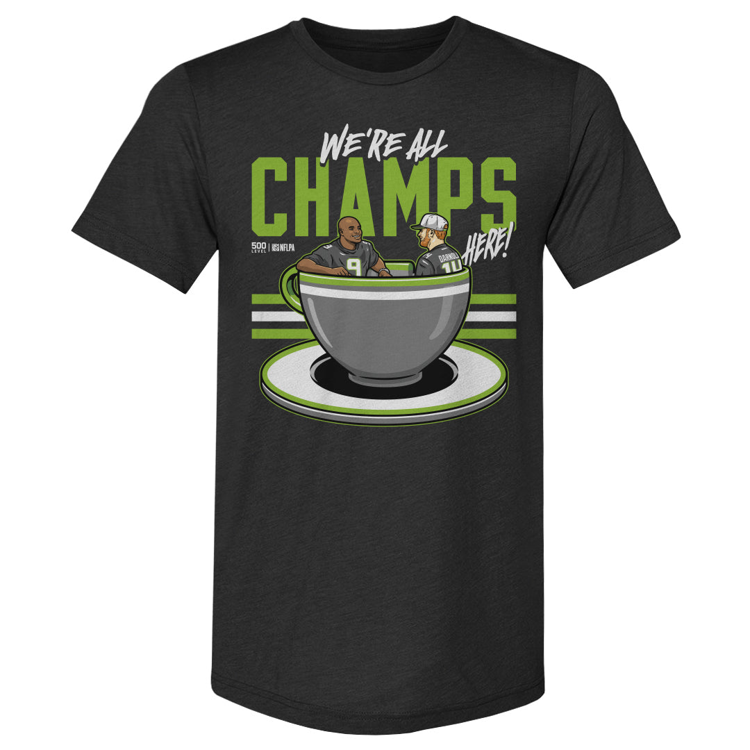 Kenneth Walker III & Sam Darnold Seattle Tea Cup 2