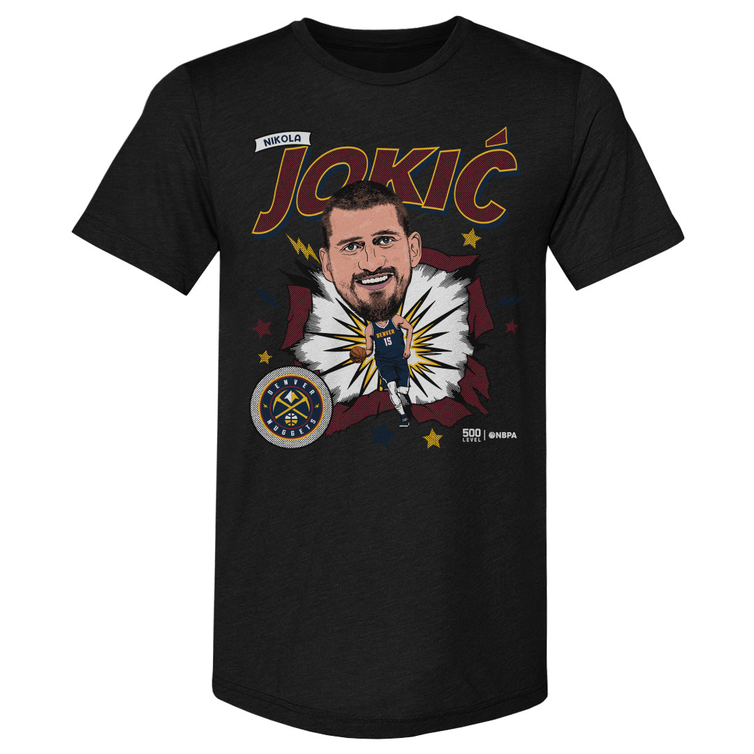Nikola Jokic Denver Nuggets Caricature Retro