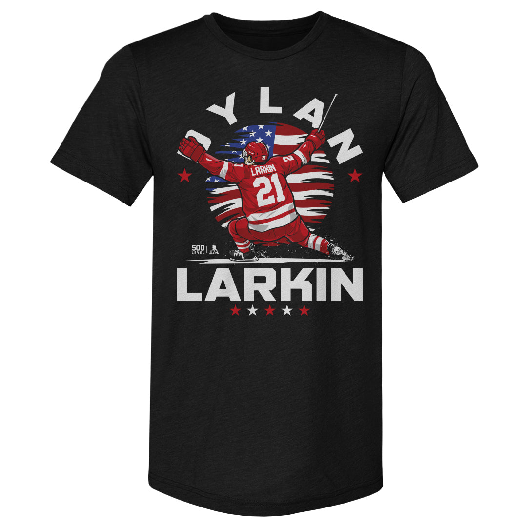 Dylan Larkin Detroit USA Flag Celebration