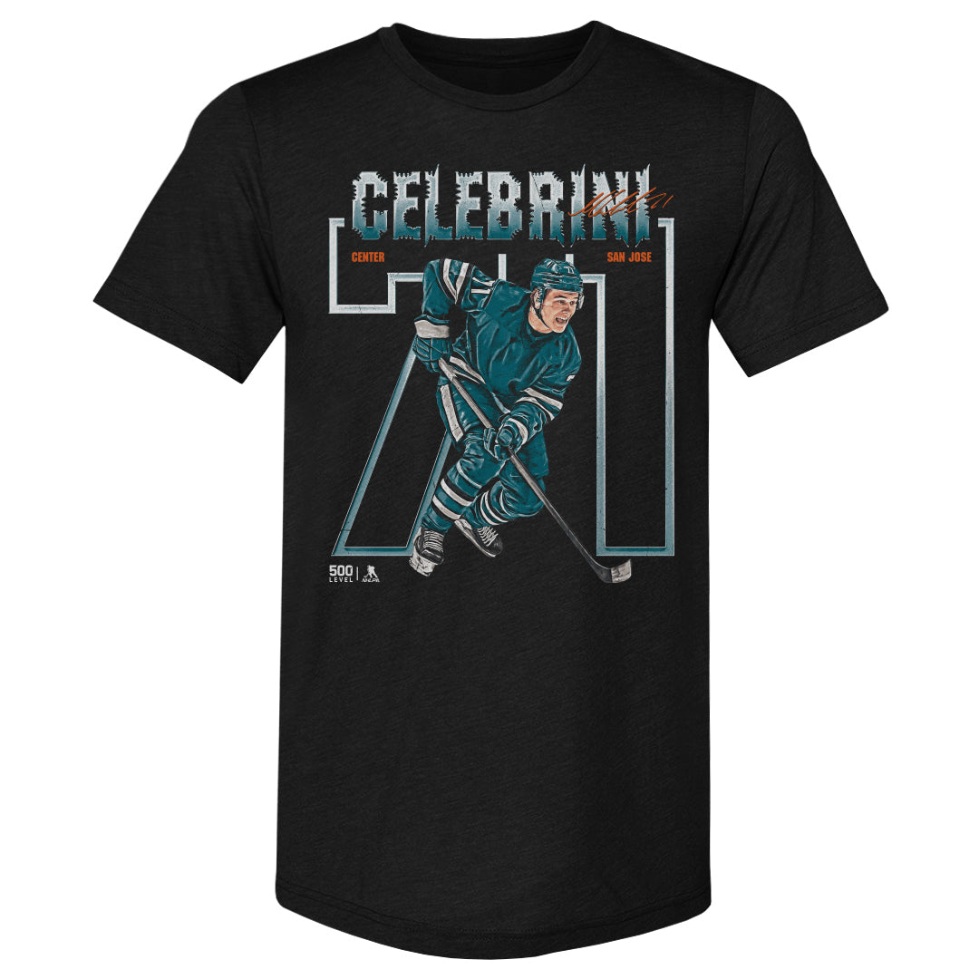 Macklin Celebrini San Jose Number Outline