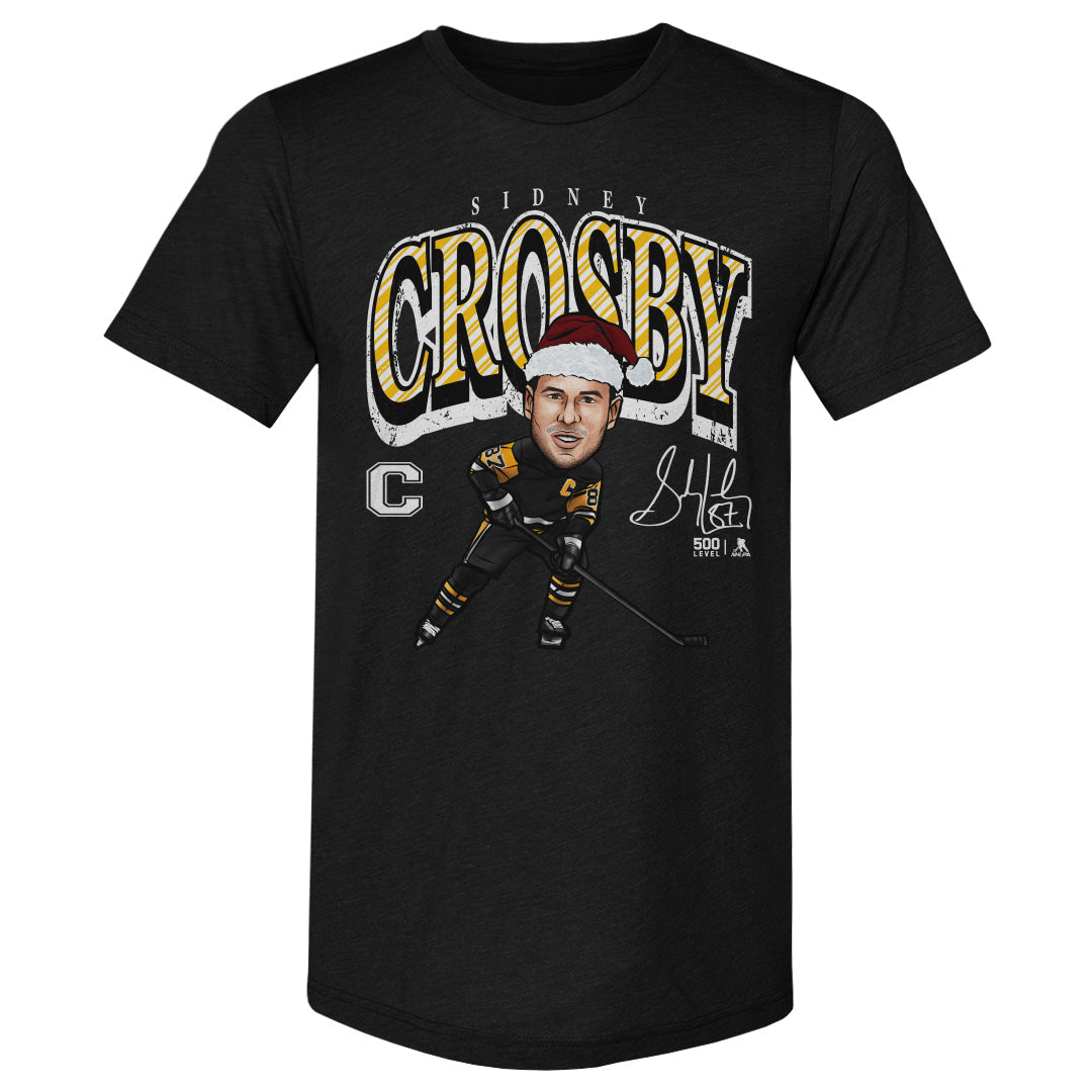 Sidney Crosby Pittsburgh Cartoon Santa Hat