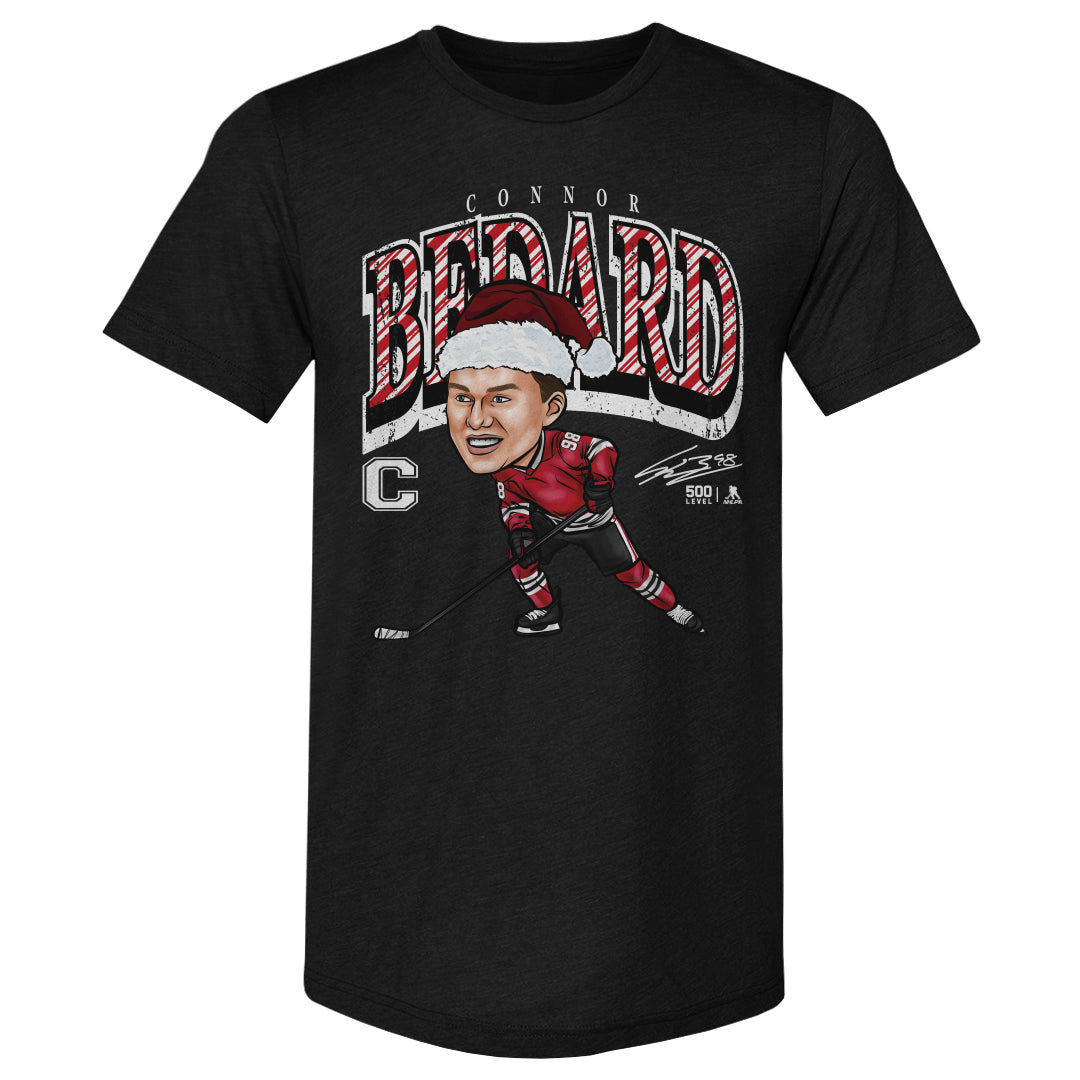 Connor Bedard Chicago Cartoon Santa Hat