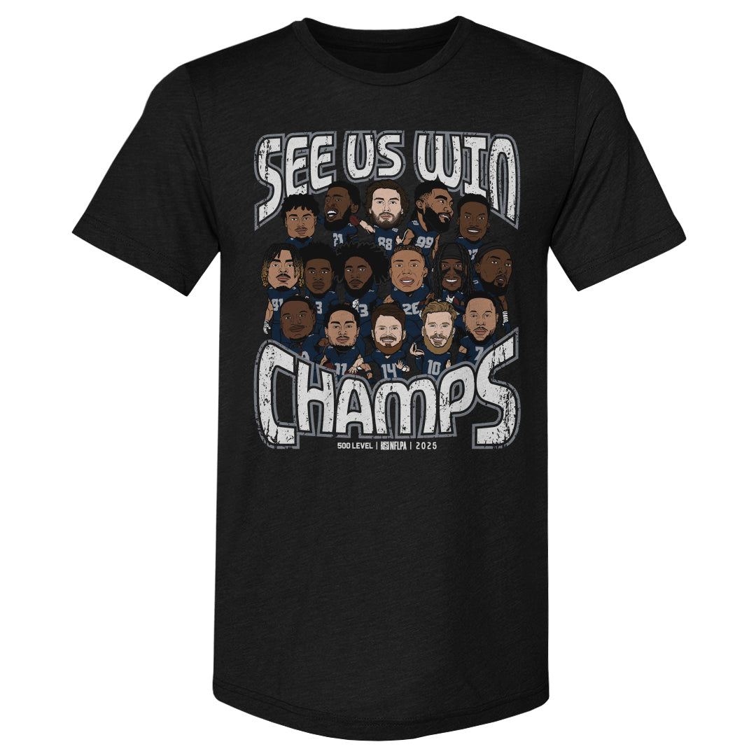 Seattle Football 2025 Champs Cartoon
