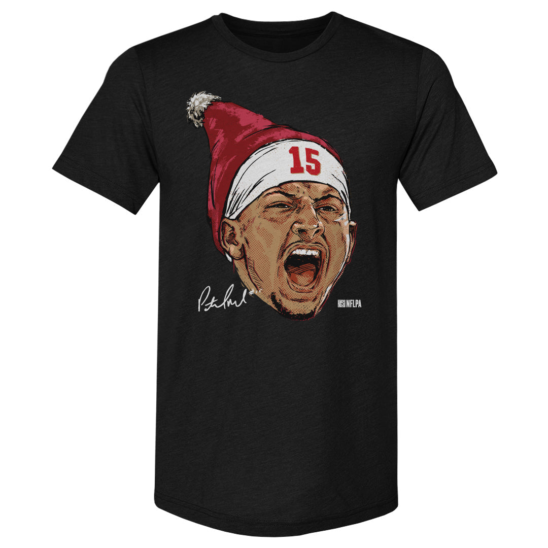 Patrick Mahomes Kansas City Portrait Santa Hat
