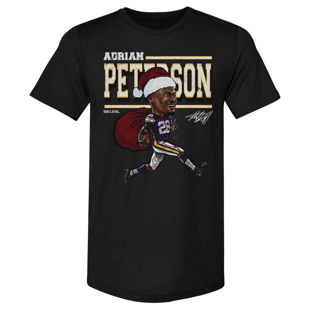 Adrian Peterson Minnesota Cartoon Santa Hat