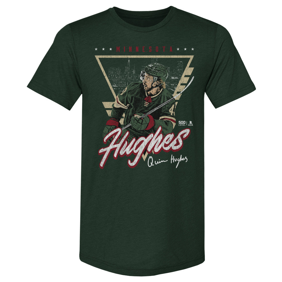 Quinn Hughes Minnesota Triangle Retro
