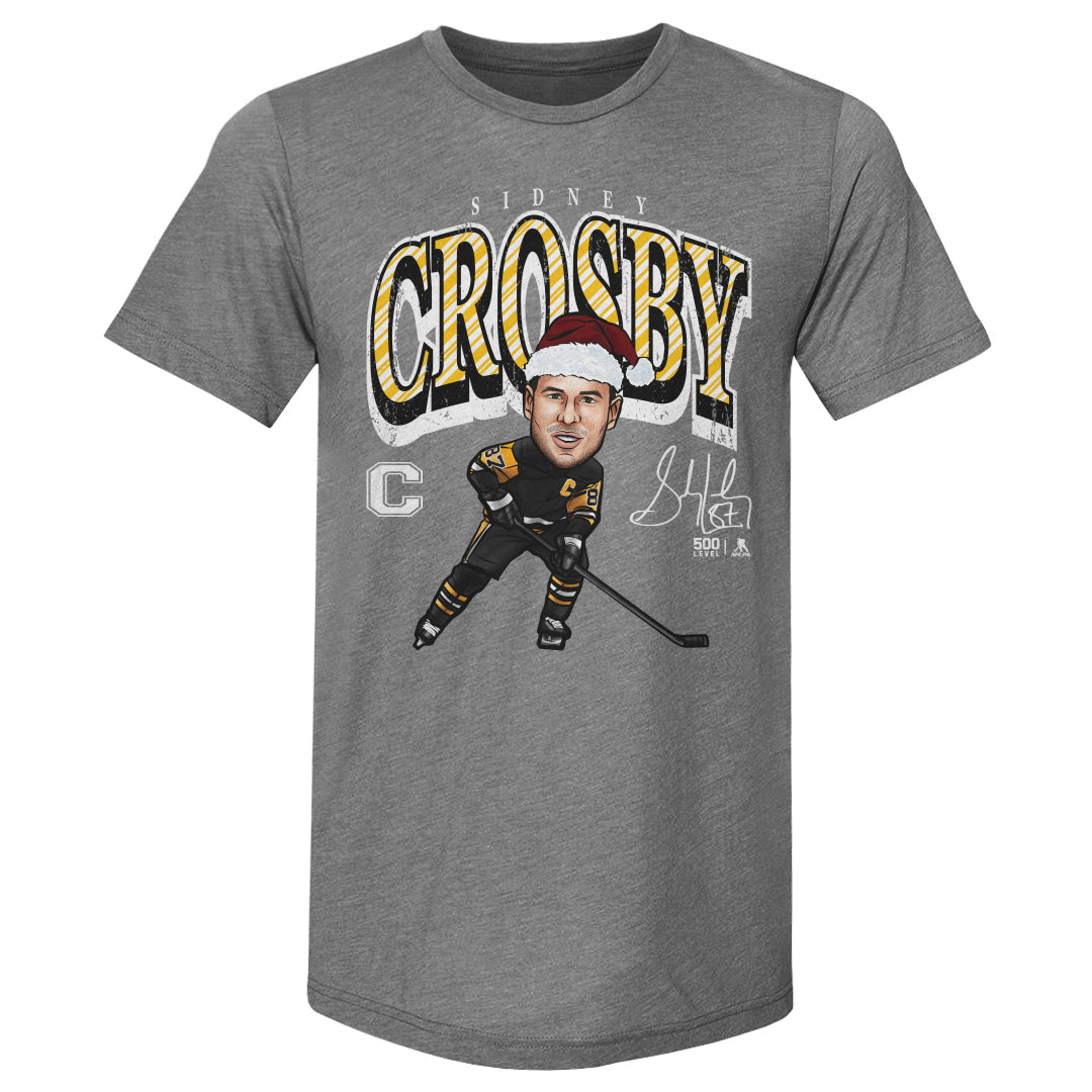 Sidney Crosby Pittsburgh Cartoon Santa Hat