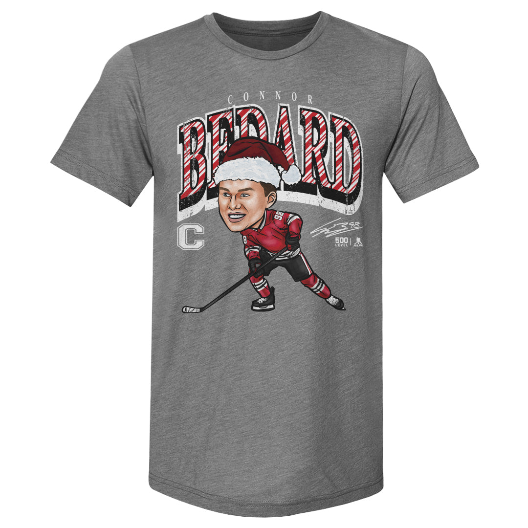 Connor Bedard Chicago Cartoon Santa Hat