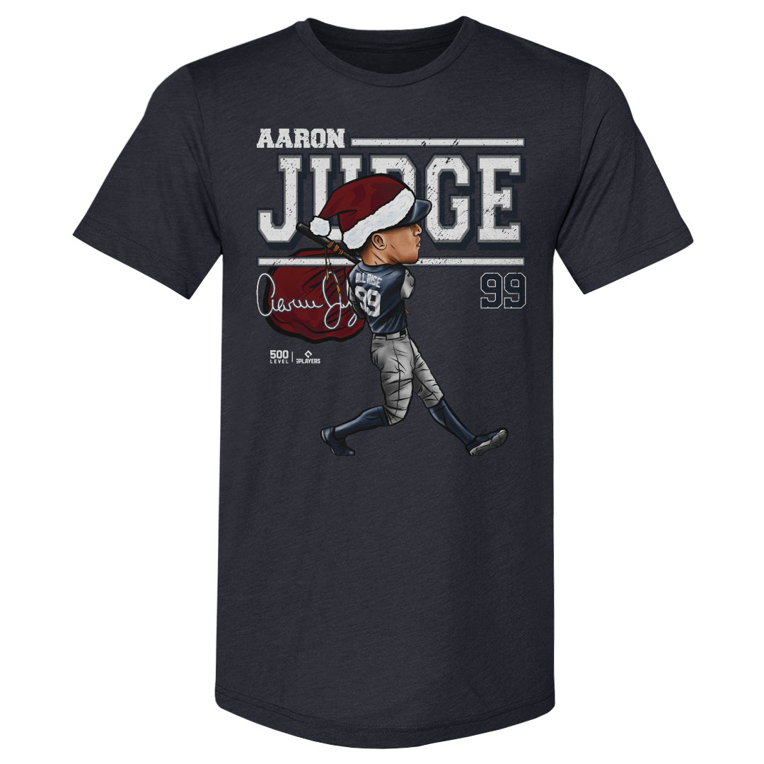 Aaron Judge New York Y Cartoon Santa Hat