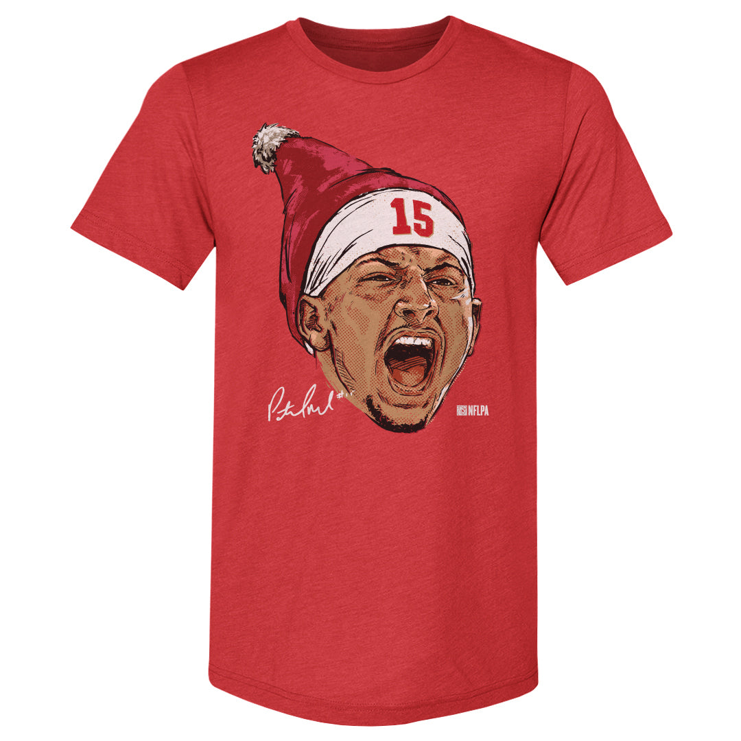 Patrick Mahomes Kansas City Portrait Santa Hat