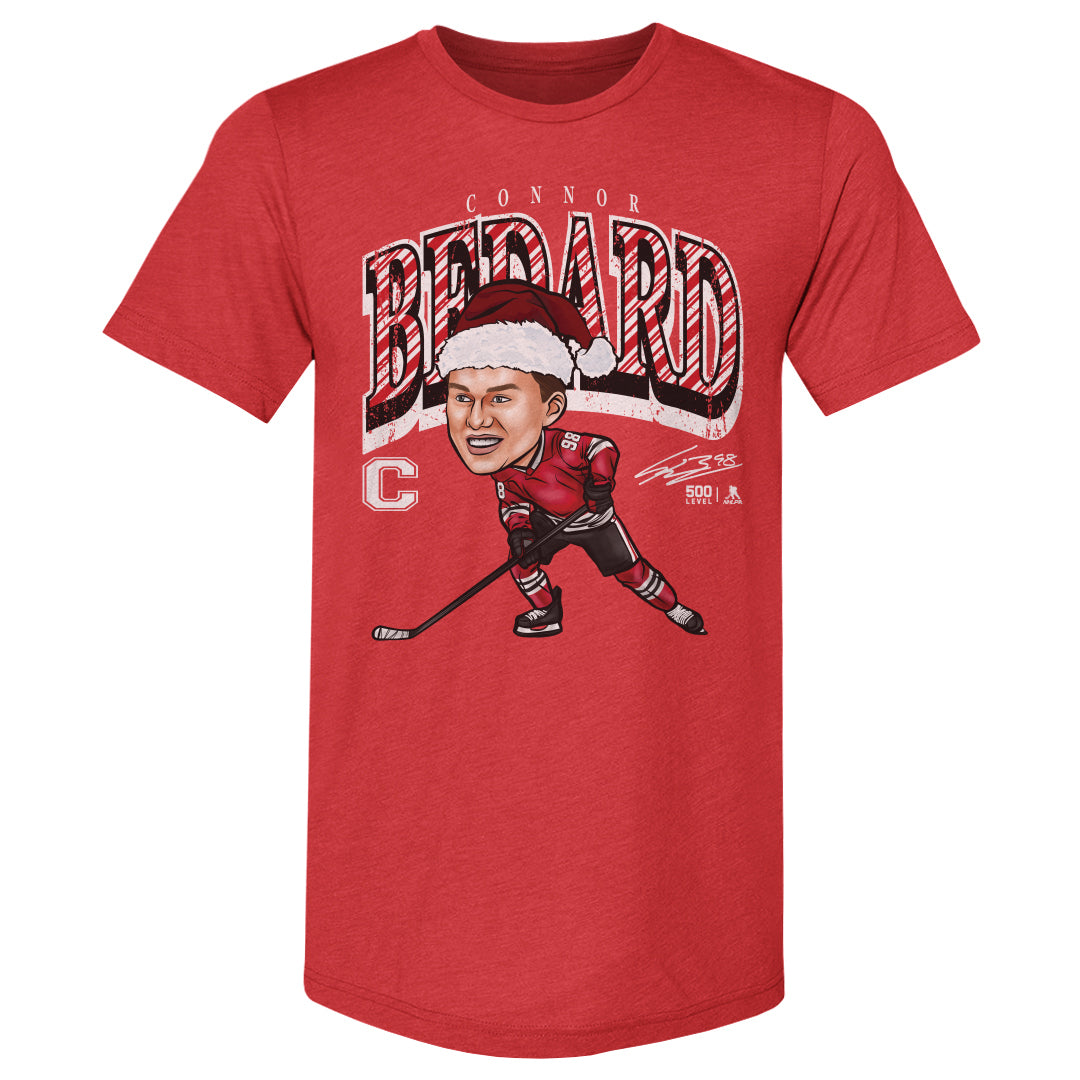 Connor Bedard Chicago Cartoon Santa Hat 3