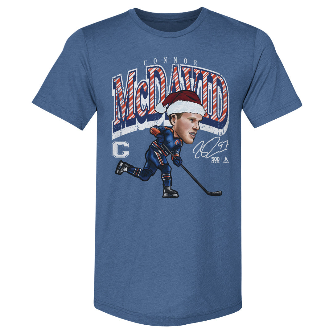 Connor McDavid Edmonton Cartoon Santa Hat