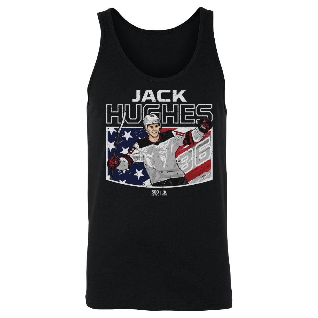 Jack Hughes New Jersey American Flag 1