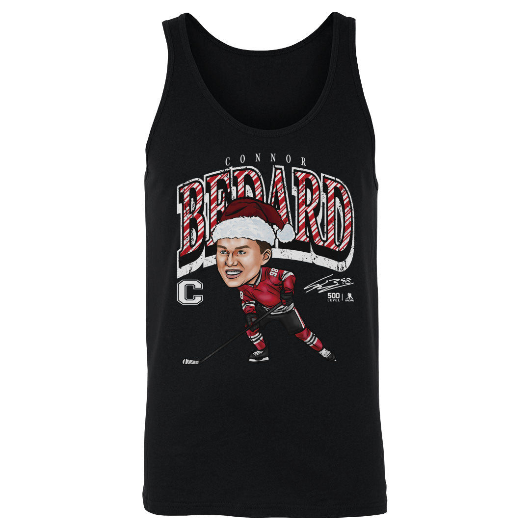 Connor Bedard Chicago Cartoon Santa Hat