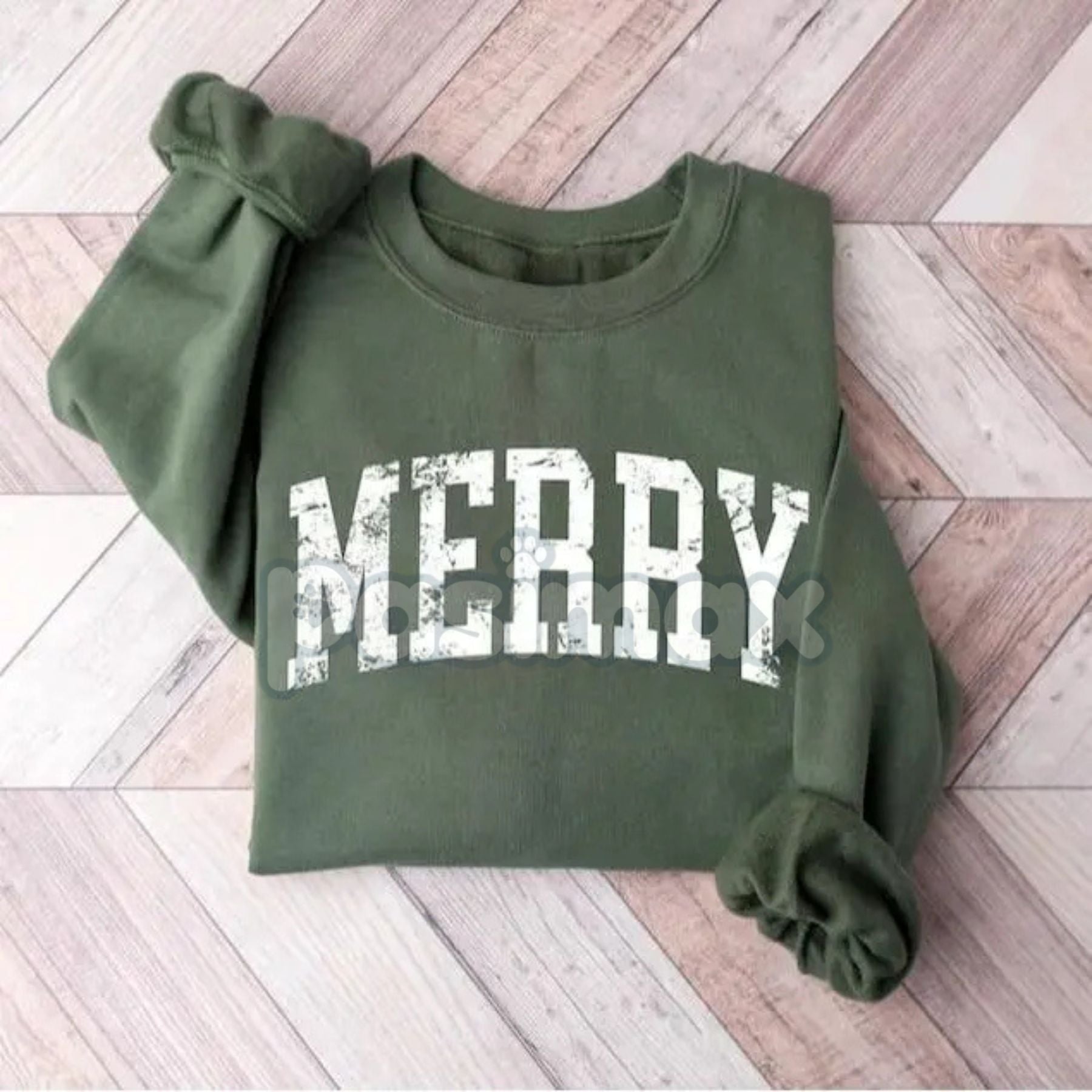 Merry Sweatshirt – Simple Holiday Crewneck Sweater 1