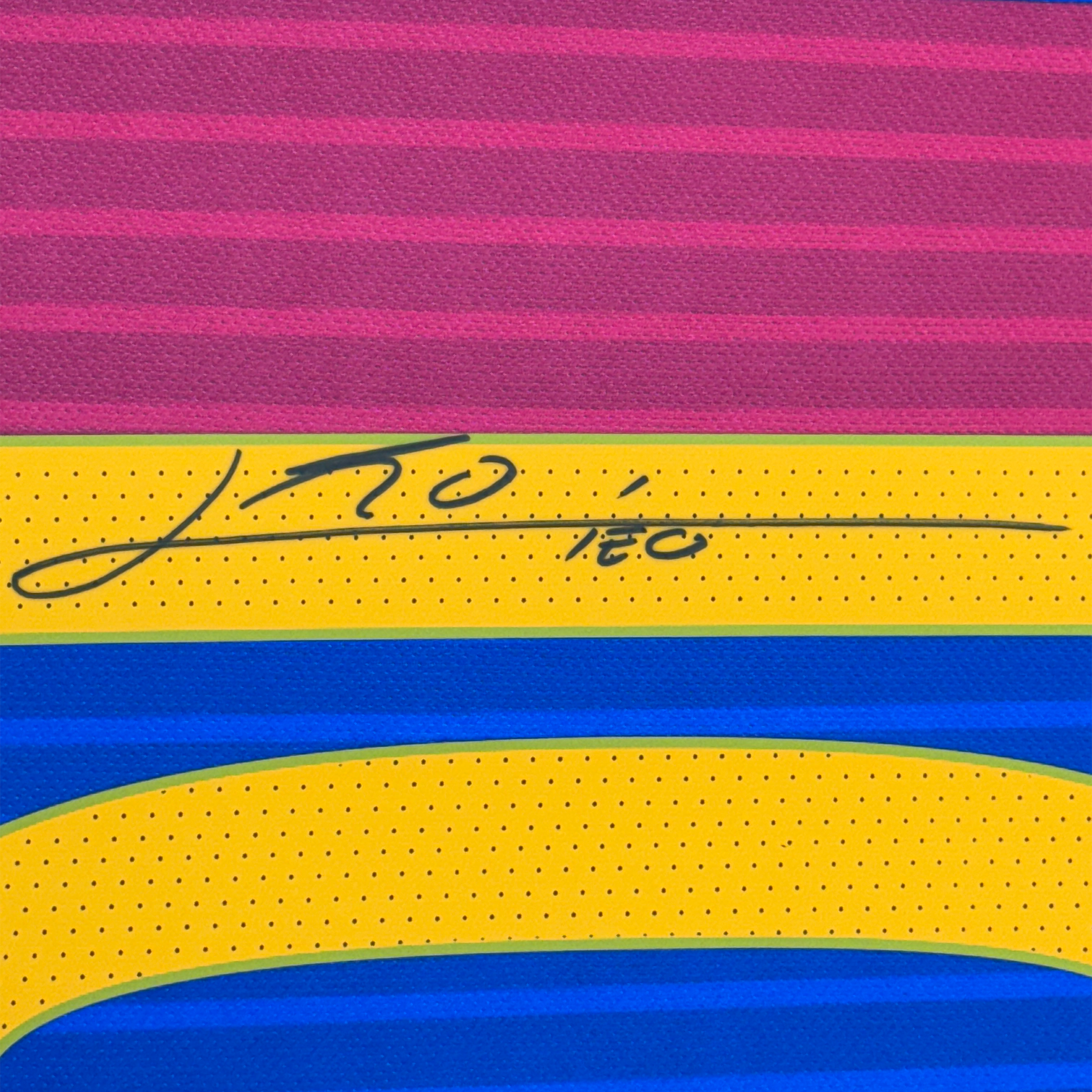 Framed Autographed/Signed Lionel Leo Messi 35x39 FC Barcelona Soccer Jersey Beckett BAS COA #4 2