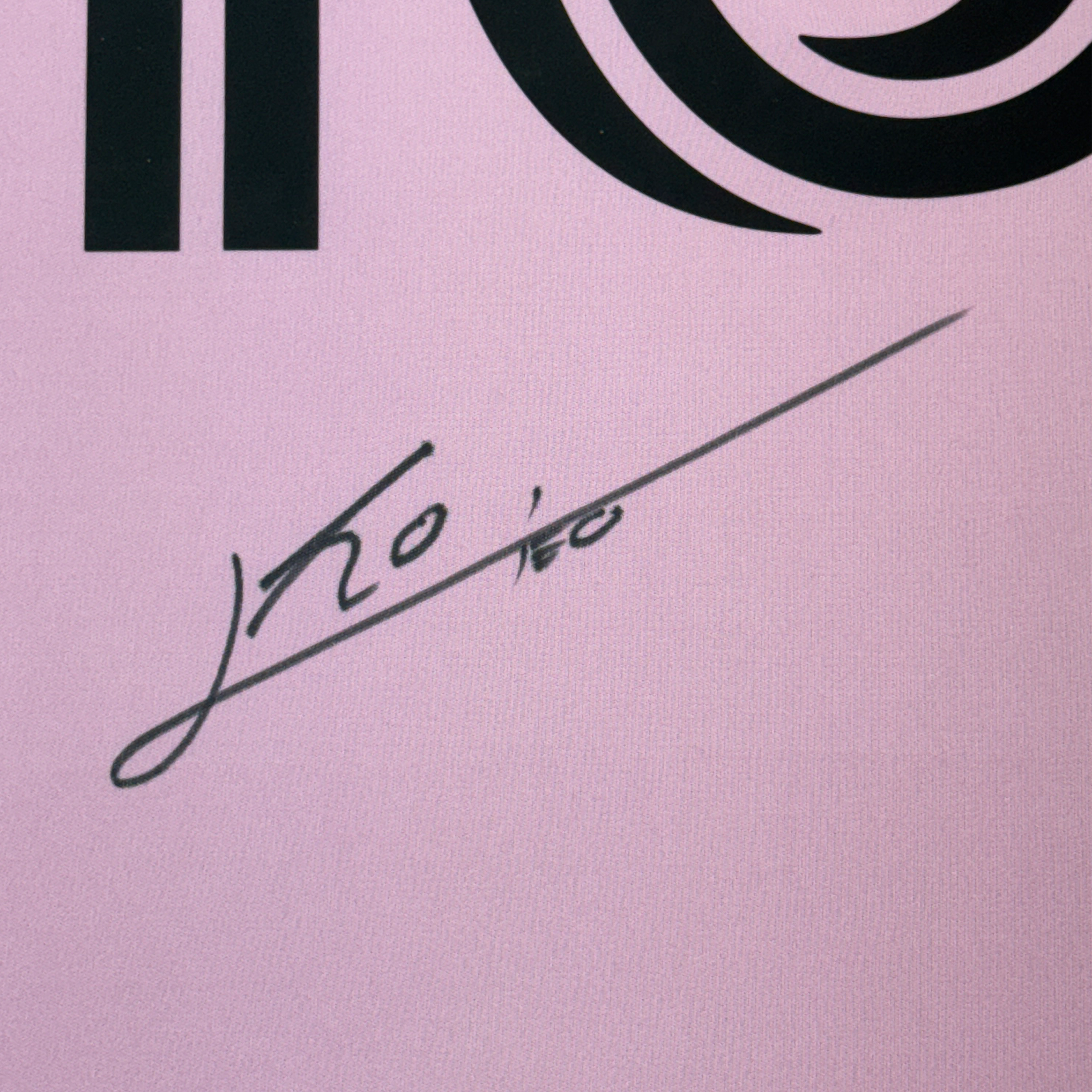 Framed Autographed/Signed Lionel Leo Messi 35x39 Inter Miami Pink Soccer Jersey Beckett BAS COA 2