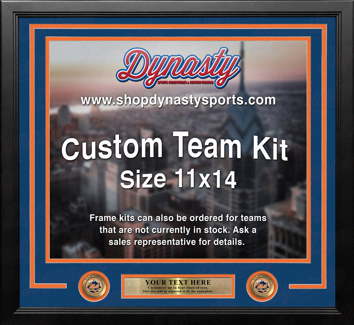 New York Mets Custom MLB Baseball 11x14 Picture Frame Kit (Multiple Colors) 1