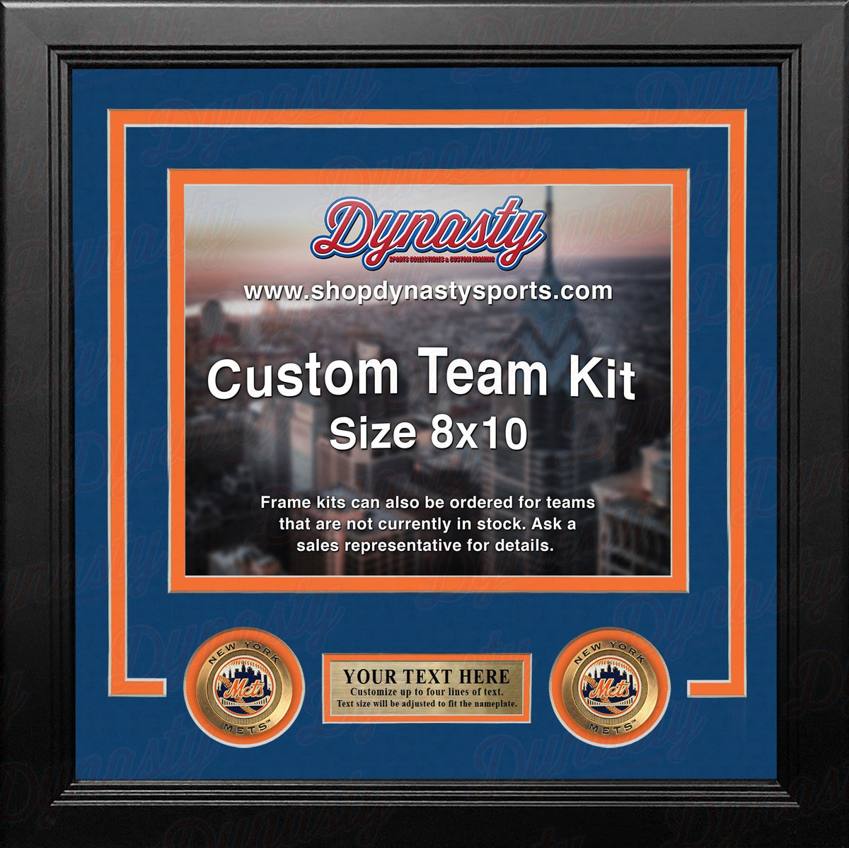 New York Mets Custom MLB Baseball 8x10 Picture Frame Kit (Multiple Colors) 1