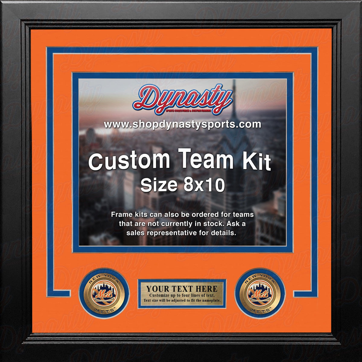 New York Mets Custom MLB Baseball 8x10 Picture Frame Kit (Multiple Colors) 2