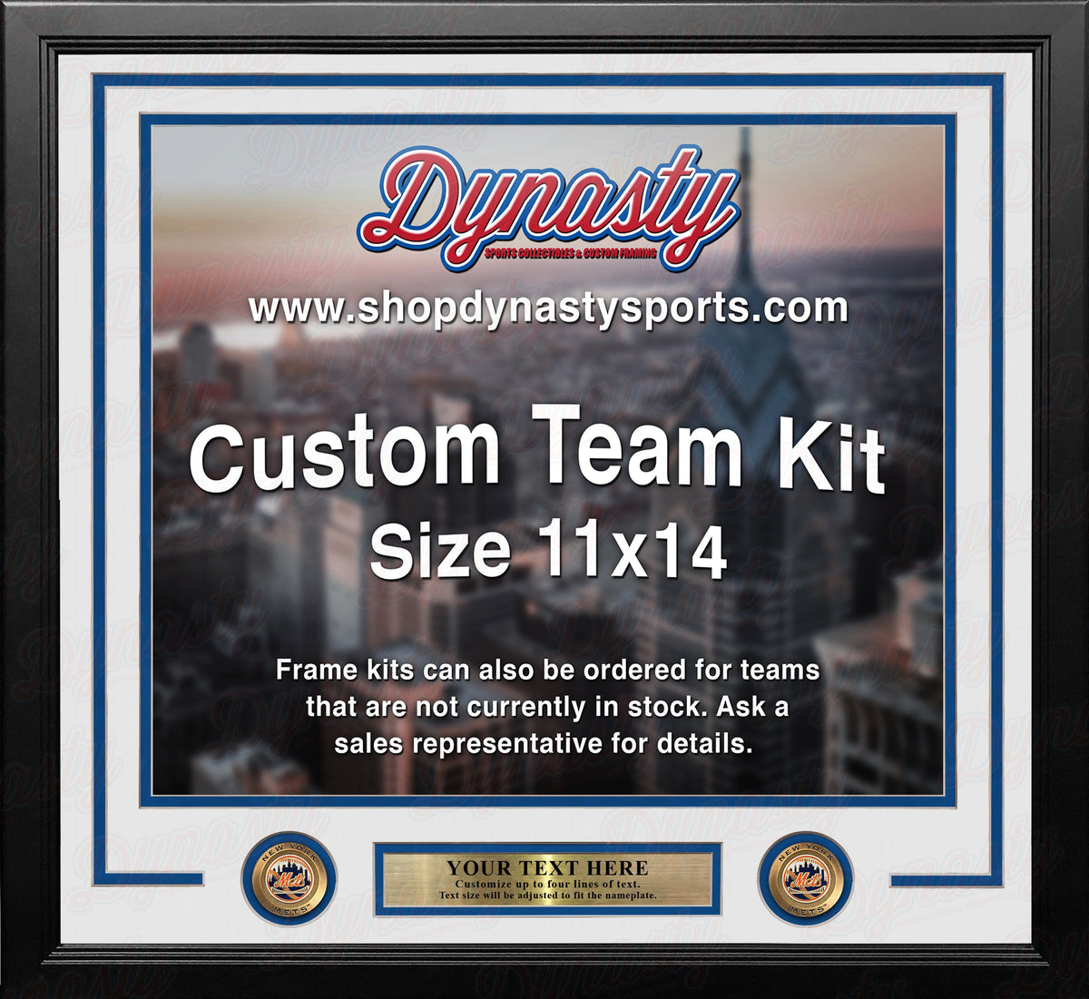 New York Mets Custom MLB Baseball 11x14 Picture Frame Kit (Multiple Colors) 3