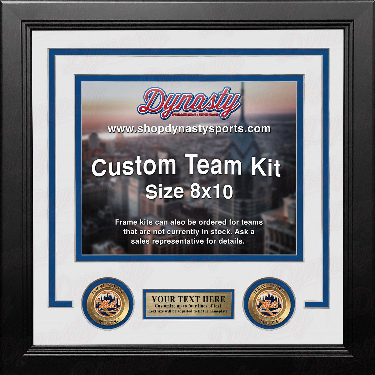New York Mets Custom MLB Baseball 8x10 Picture Frame Kit (Multiple Colors) 3