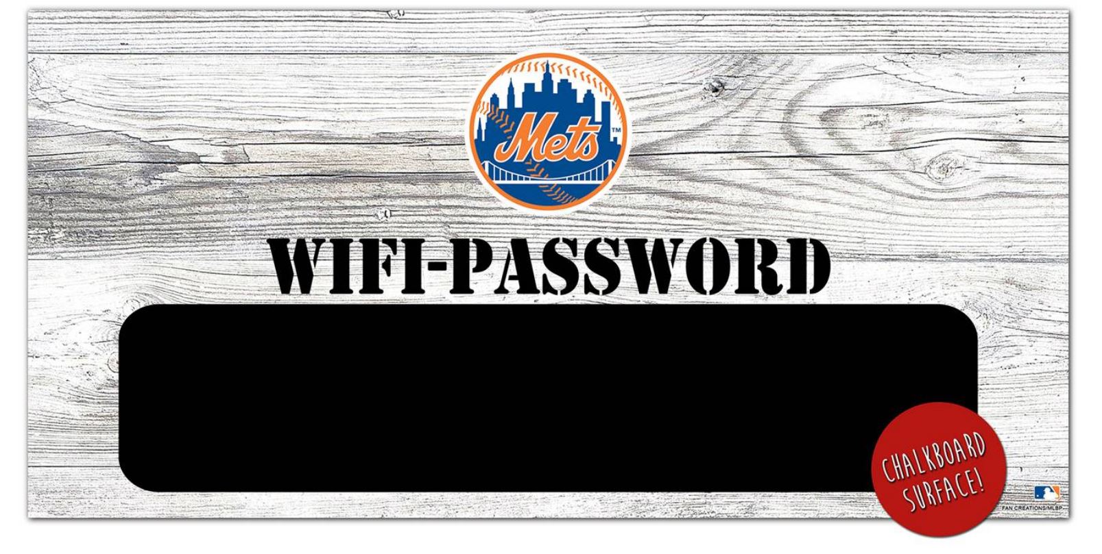 New York Mets Wifi Password 6" x 12" Wood Sign 1