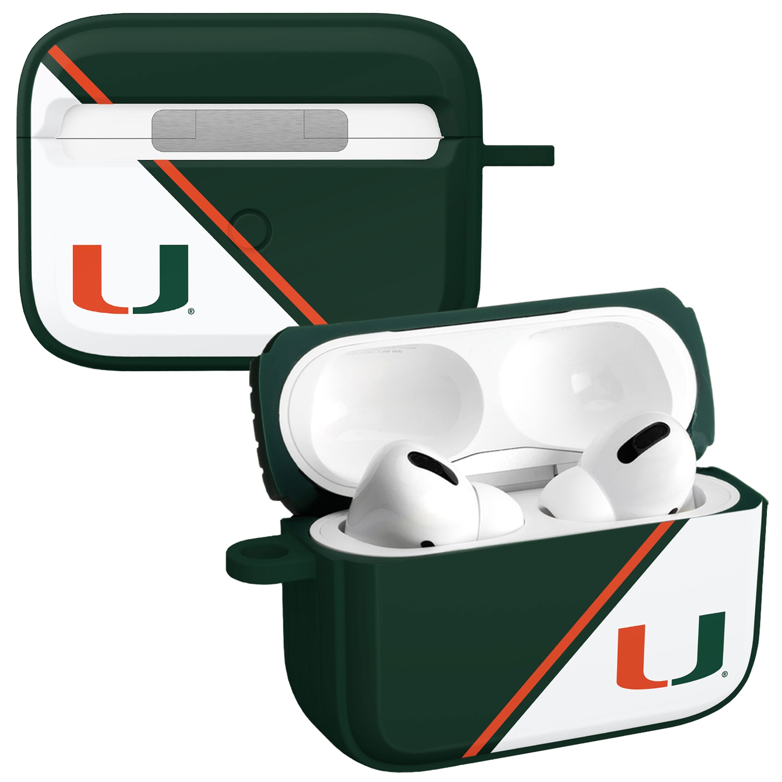 Miami Hurricanes HDX Champion Series Apple AirPods Pro 1 & 2 Case Cover 1