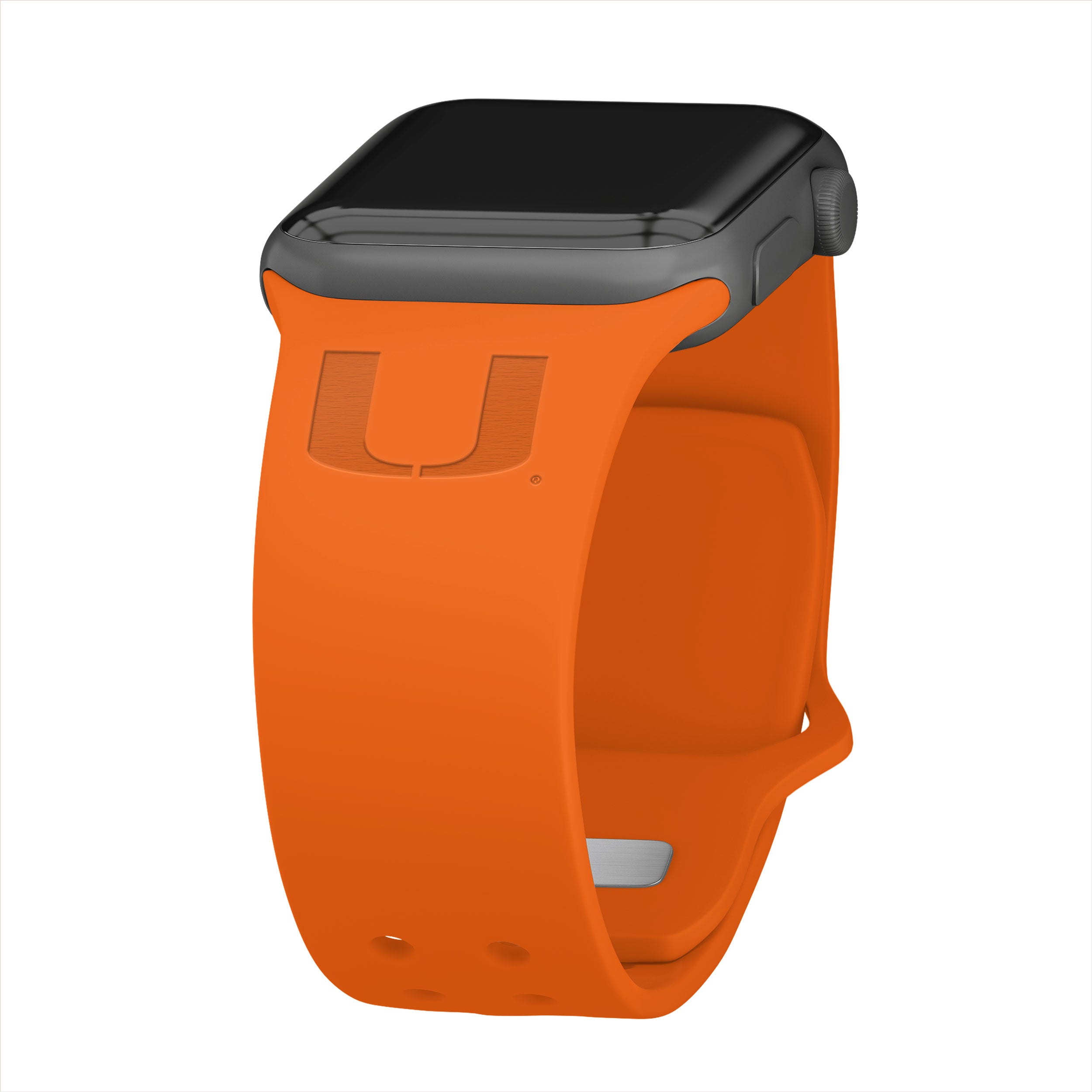 Miami Hurricanes Engraved Apple Watch Band 5