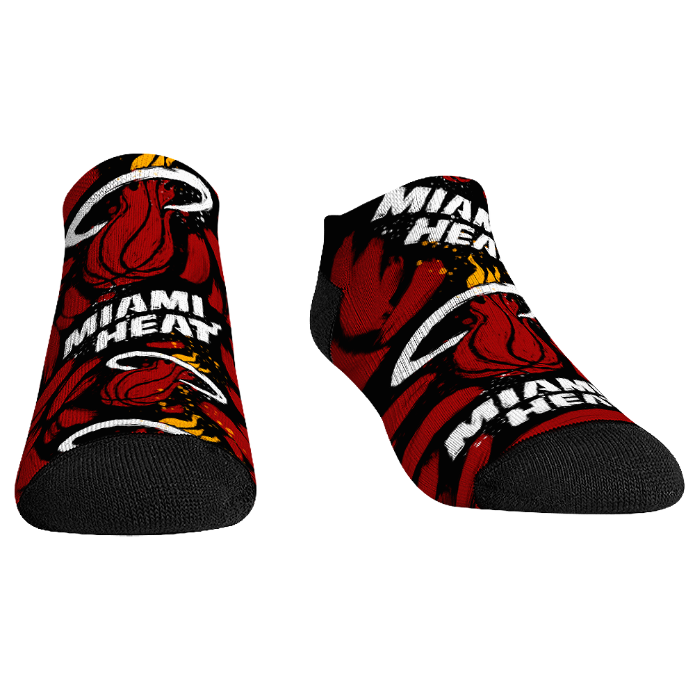 Miami Heat - Low Cut  - Logo Paint | Rock 'Em Socks