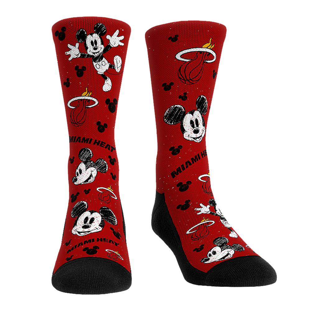 Miami Heat - Disney  - Mickey Sketch | Rock 'Em Socks