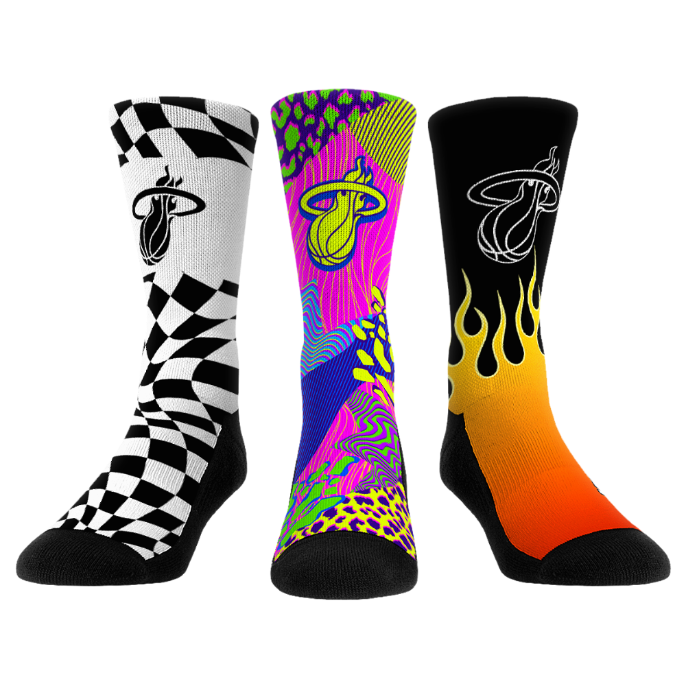 Miami Heat - Vibes - 3-Pack | Rock 'Em Socks