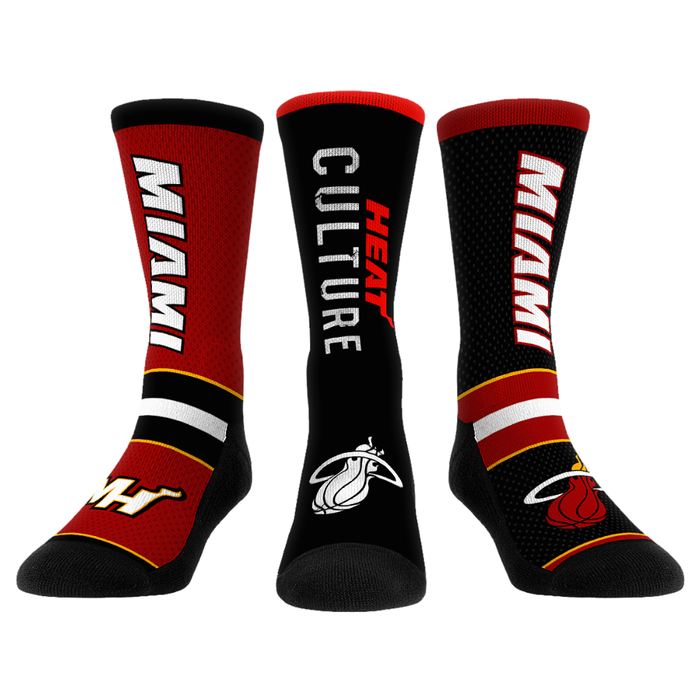 Miami Heat - Ultimate Jersey - 3-Pack | Rock 'Em Socks
