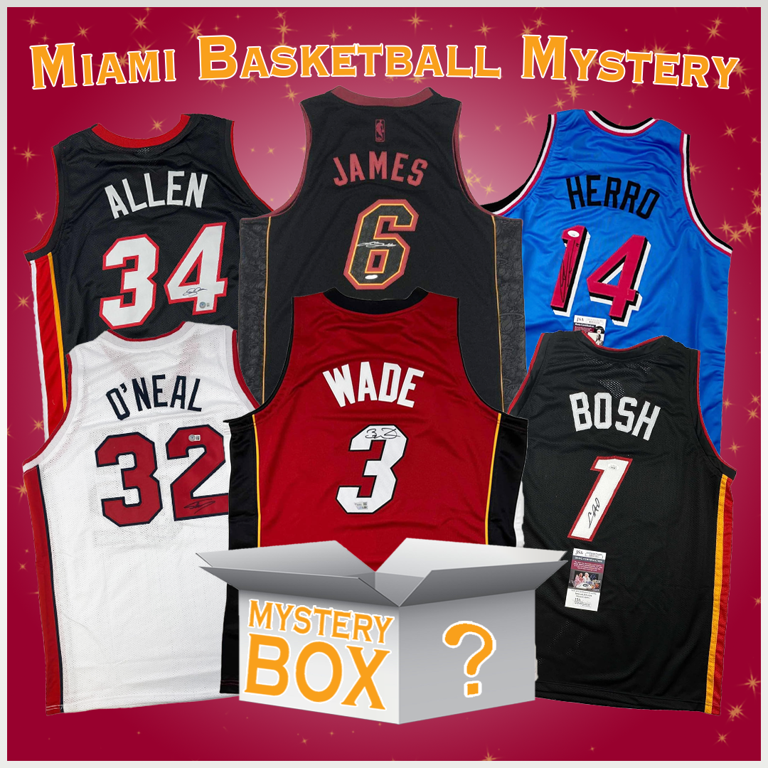 Autographed/Signed Miami Basketball Jersey Mystery Box with PSA JSA or Beckett COA 1